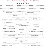 Bridal Shower Mad Libs Free Printable