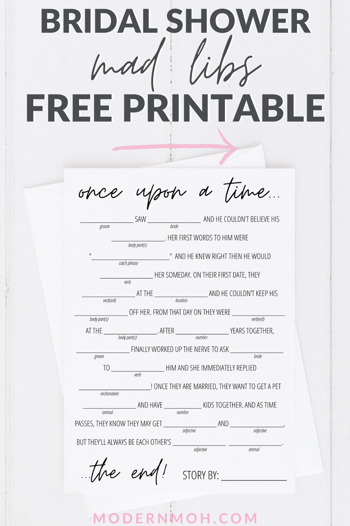 Bridal Shower Mad Libs Free Printable Funny Bridal Shower Bridal 