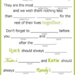 Chevron Wedding Mad Libs Wedding Activity For Guests 3 To A Page