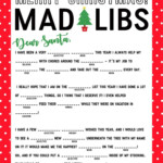 Christmas Mad Libs Printable Happiness Is Homemade