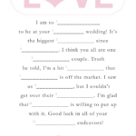 CUSTOM Wedding Mad Libs Editable Mad Libs Funny Mad Libs Game Printable