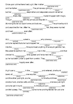 Fairy Tale Mad Libs By Julie Stolyarchuk Teachers Pay Teachers