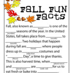 Fall Mad Libs For Kids Mad Libs Fall Facts Fall Words