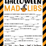 Free Halloween Mad Libs Printable Printable Templates