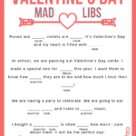 Free Printable Valentine 39 s Day Mad Libs Printable Word Searches