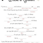 Free Printable Wedding Mad Libs Template Printable Templates