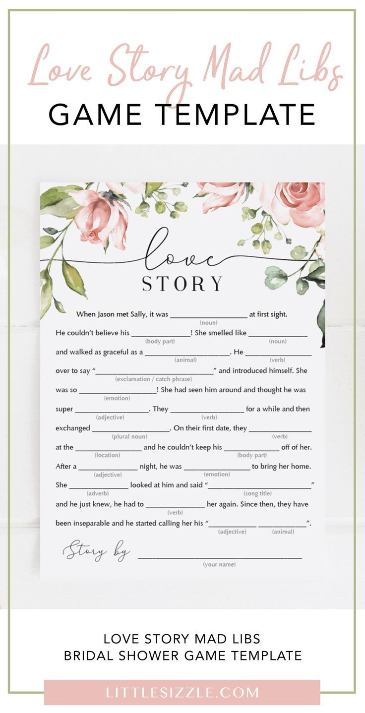 Funny Bridal Shower Mad Libs Game By LittleSizzle Our Mad Libs Love
