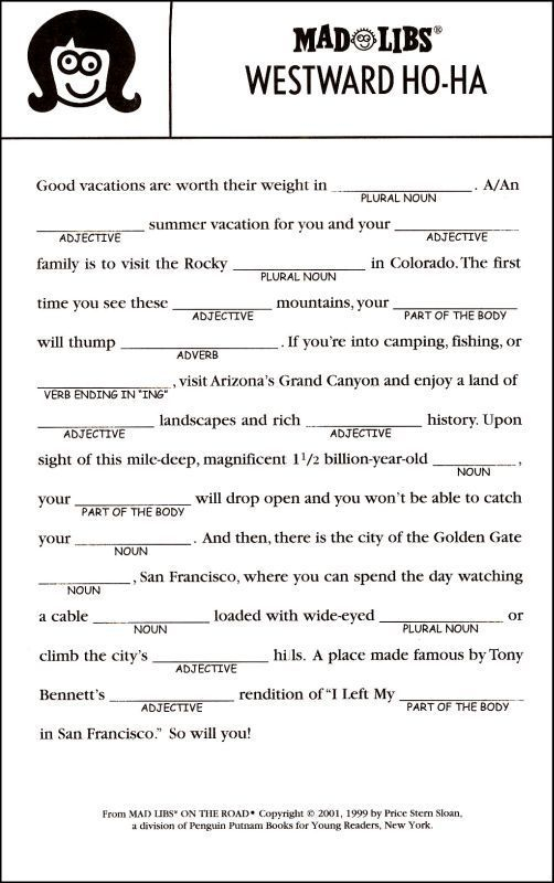 Image Result For Most Popular Mad Libs For Teens Funny Mad Libs Mad