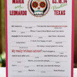 Items Similar To Wedding Mad Libs PDF FILE Print Yourself Sugar Skull