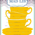 Mad Lib Bridal Shower Game Bridal Shower Games Tea Party Bridal