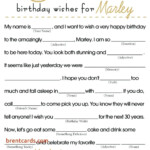 Mad Libs Birthday Printable Printable Word Searches