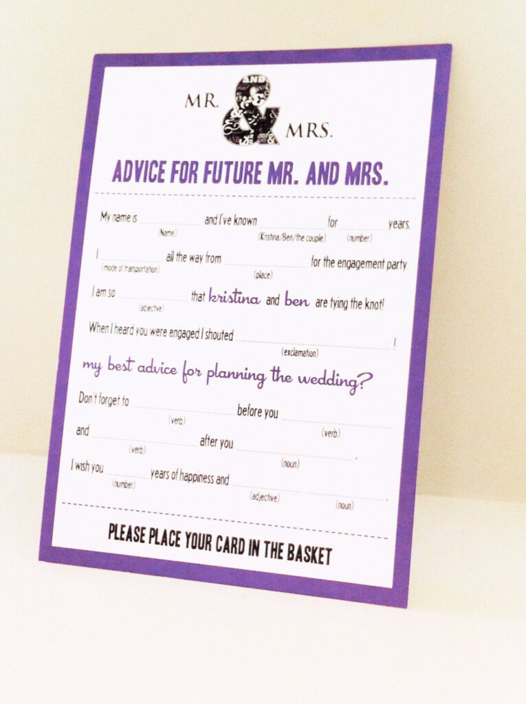 MAD LIBS ENGAGEMENT Party Mr Mrs Edition Digital File 20 00 