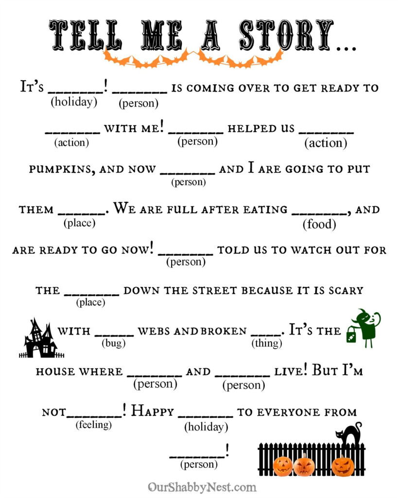 Mad Libs Online Free Printable Halloween Mad Libs Jac Of All Things 