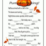 Mad Libs Printable For Fall Adjuncts Template