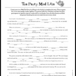 Mad Libs Tea Party Game Afternoon Tea And More Tea Party Games