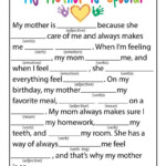 My Mother Is Special Printable Mad Lib Printable Mad Libs Mad Libs