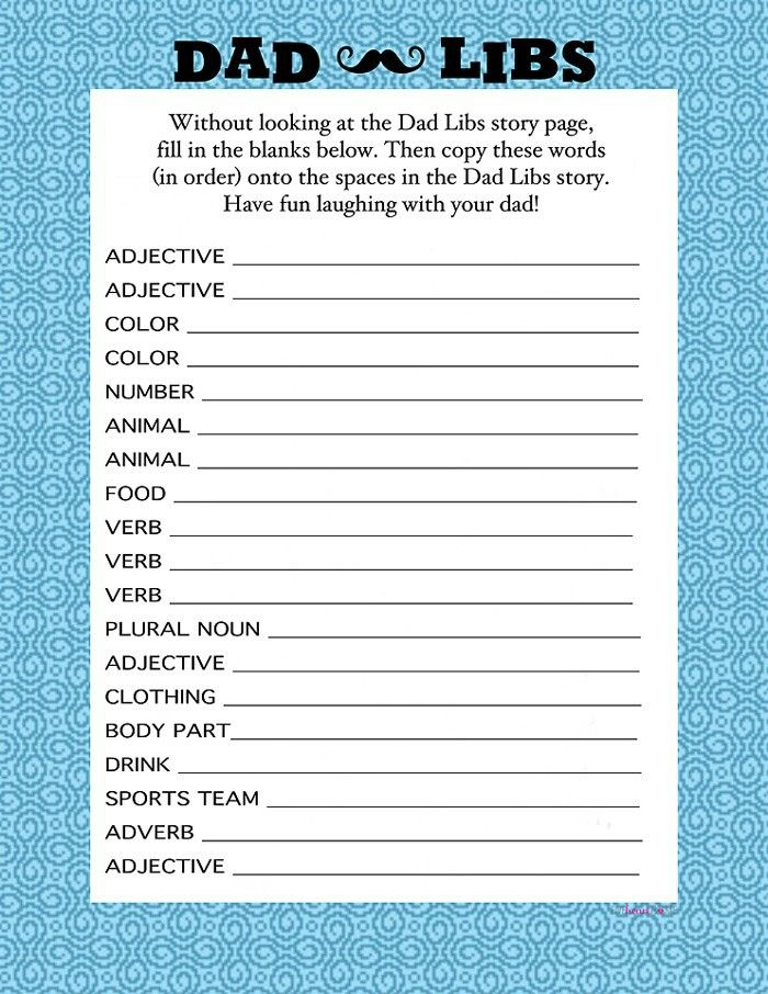 Pin By Jessica Perkins On Mad Libs Father 39 s Day Printable Father 39 s 