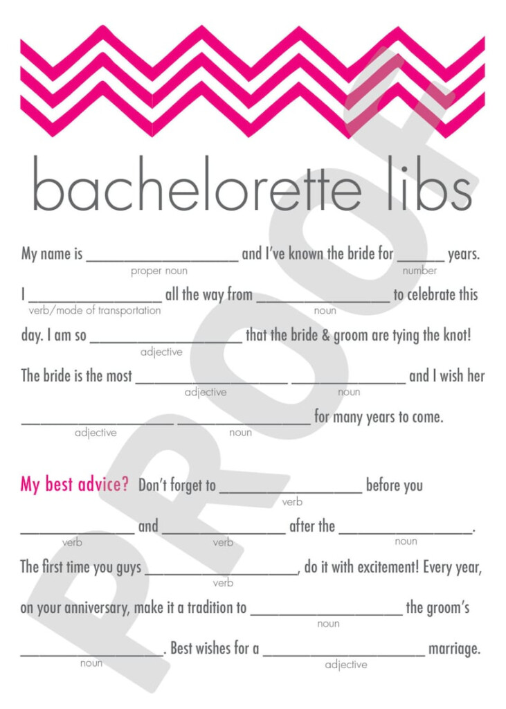 Printable Bachelorette Party Game Mad Libs Etsy