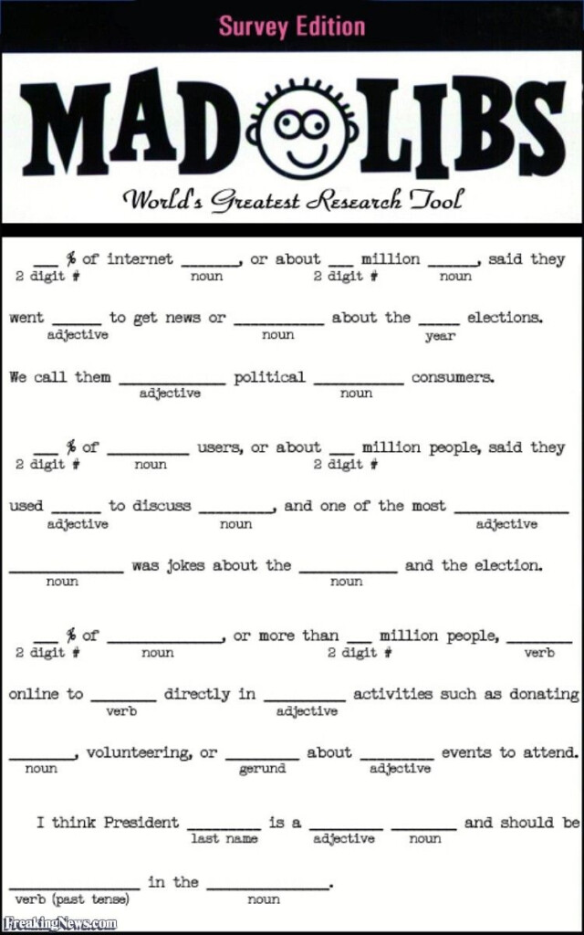 Printable Free Mad Libs Sheets Free Printable