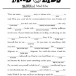 Printable Mad Libs Challenging Printable Mad Libs