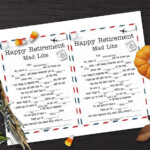 Retirement Mad Libs Happy Retirement Game Printable Etsy