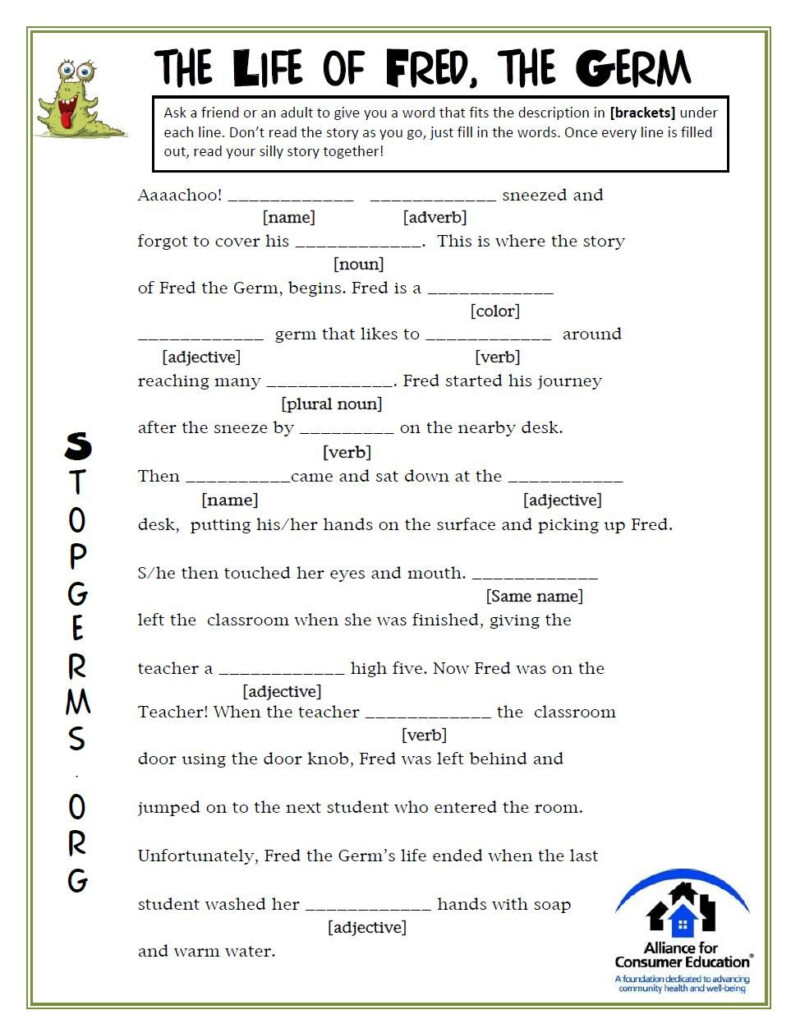 Science Mad Libs Printable Free Math Problems