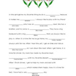 Simple Mad Lib For Spring By Searching For Progress TpT