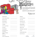 Sleepover Mad Libs Printable Printable Word Searches