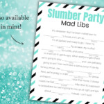 Slumber Party Mad Libs Printable Sleepover Games For Kids Etsy