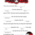 SoccerPro Mad Libs Coloring Pages SoccerPro