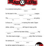 SoccerPro Mad Libs Coloring Pages SoccerPro