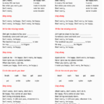 Song Worksheet Don 39 t Worry Be Happy By Bobby McFerrin