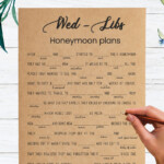 Wed Libs Honeymoon Plans Wedding Mad Libs Game Printable Etsy