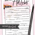 Women 39 s Birthday Mad Libs For Adults Printable Adult Etsy