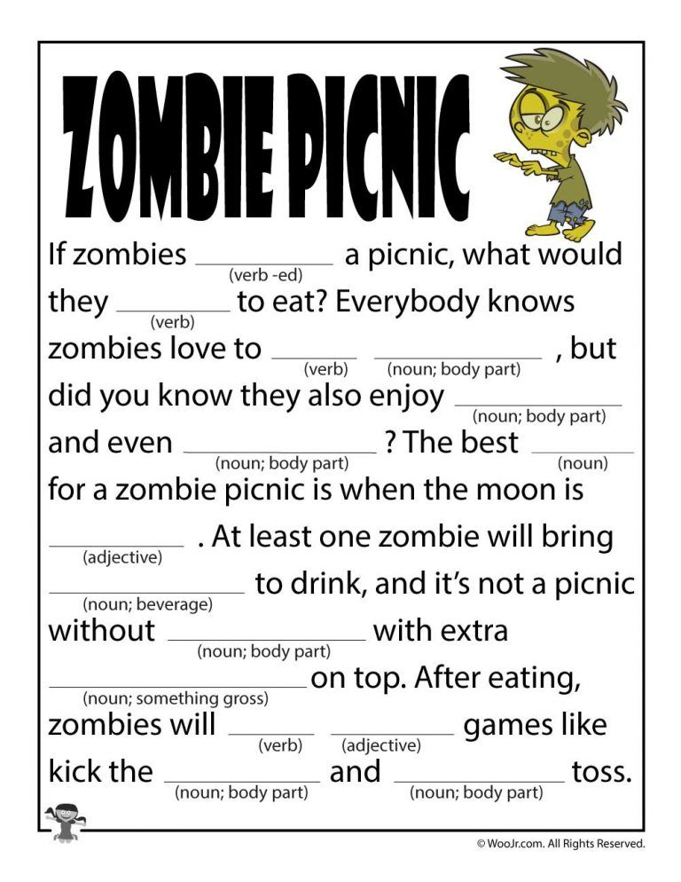 Zombpie picnic Woo Jr Kids Activities Funny Minion Quotes Fun 